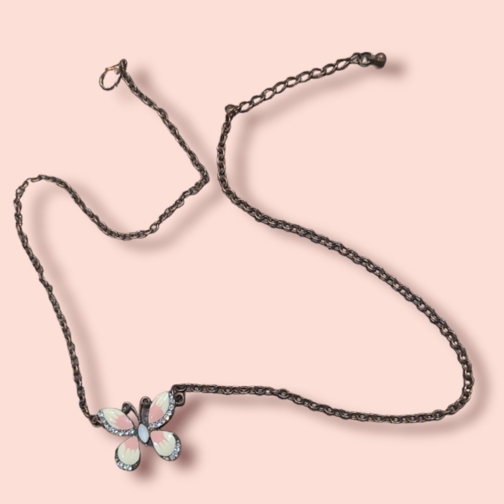 Butterfly crystal necklace